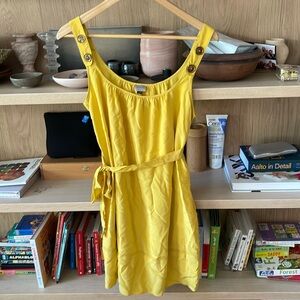 Vintage Wilfred Silk Yellow Dress size Small